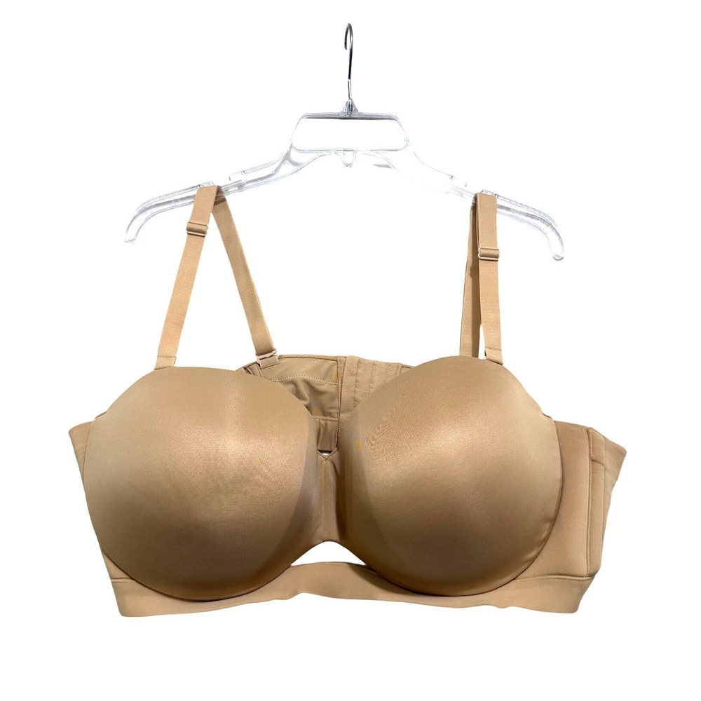 Cacique Tan Nude Multi-Way Strapless Underwire Bra 46DD Plus Size Lane Bryant